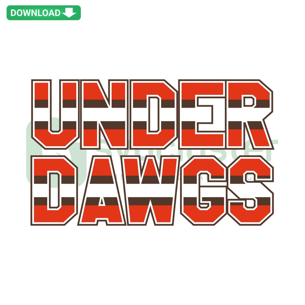 Cleveland Browns Under Dawgs SVG Download, vibrant vector graphics showcasing team-inspired design for digital use.