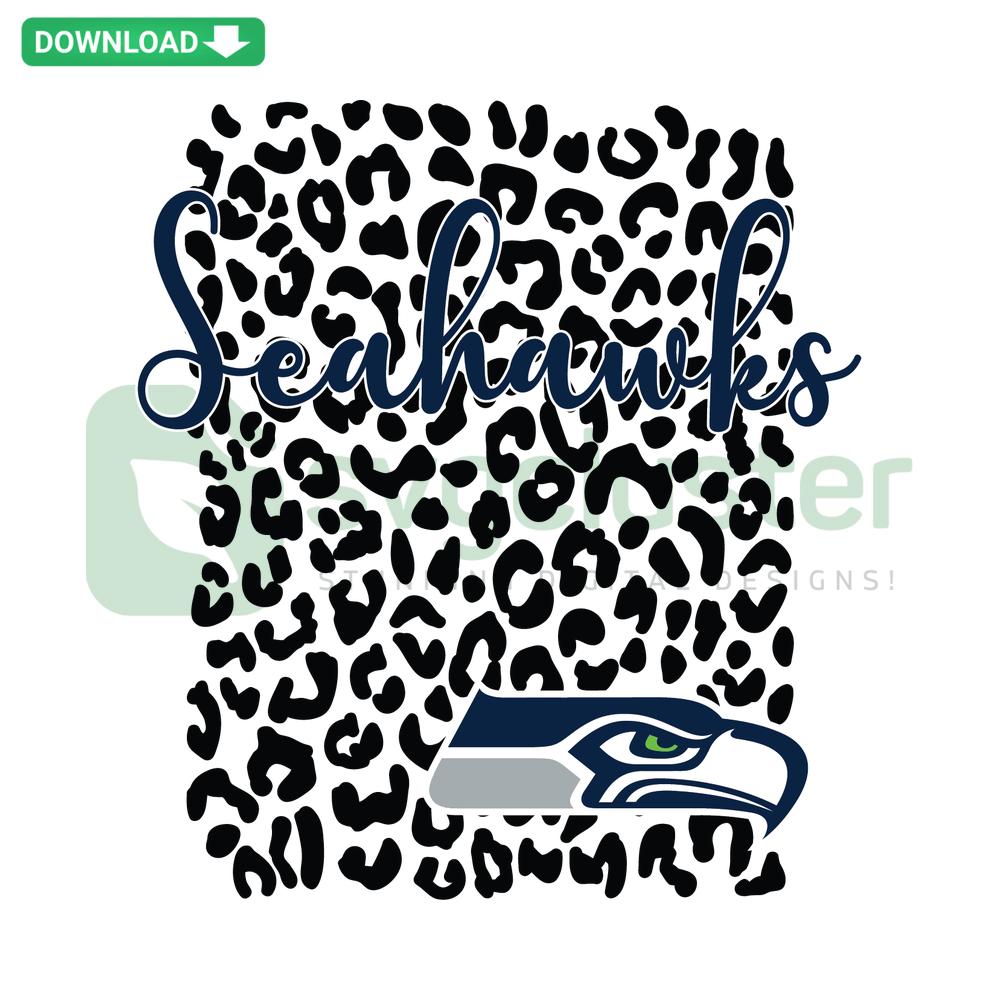 Seattle Seahawks Leopard Print SVG, Instant Download for Cricut, Perfect for DIY Crafts and Fan Apparel Design