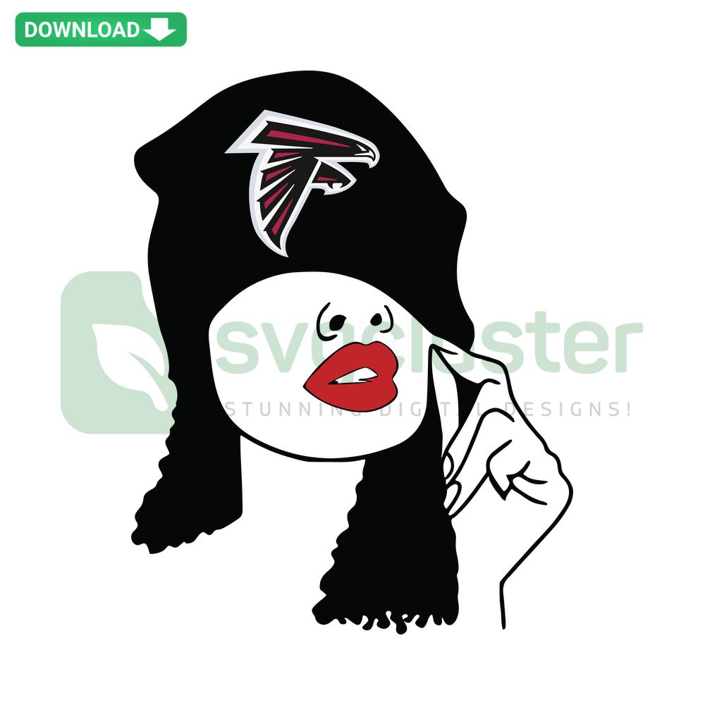 Atlanta Falcons Fangirl SVG: Stylish design featuring team colors and logo, perfect for cutting machines and DIY printable crafts.