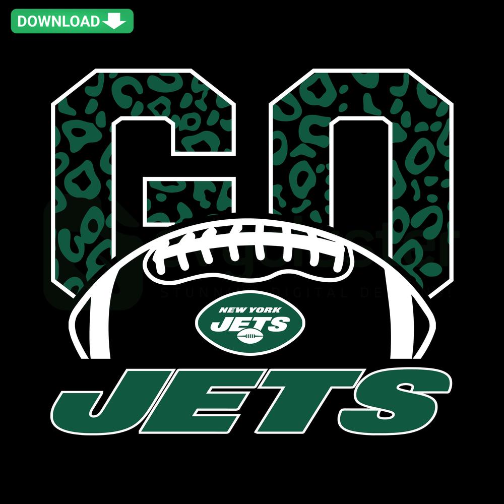New York Jets Leopard SVG, green leopard print with team logo, digital download for Cricut users, instant sports crafting file.