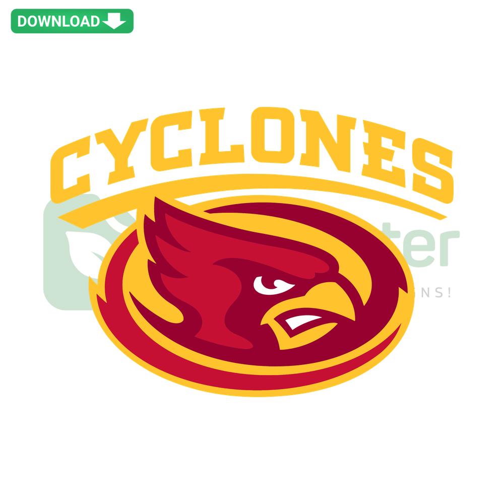 Cyclones Retro Iowa State NCAA SVG Digital Download, vibrant team logo, high-resolution vector files, perfect for fan apparel.