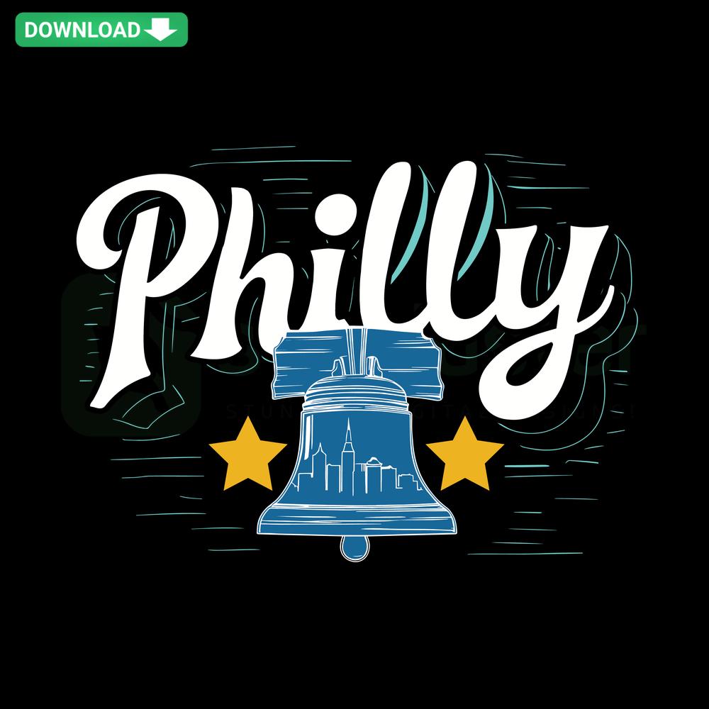 Philly Retro Bell SVG: Vintage Philadelphia Liberty Bell Design, Printable Digital Asset for DIY Craft Projects and Decor.