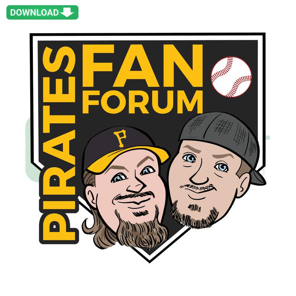 Pirates Fan Forum Baseball MLB SVG design, featuring bold text and pirate-themed graphics, perfect for instant download.