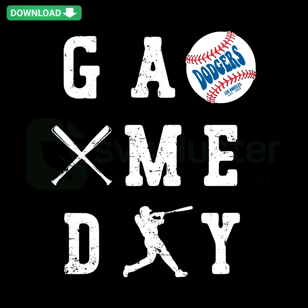 Los Angeles Dodgers Game Day Baseball SVG Design, Printable Craft SVG Digital Download, Sports Fan Graphic, DIY Project