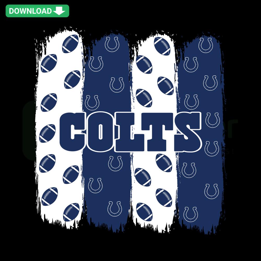 Indianapolis Colts Football Pattern SVG, seamless team logo design, commercial use SVG file, perfect for custom apparel and crafts.