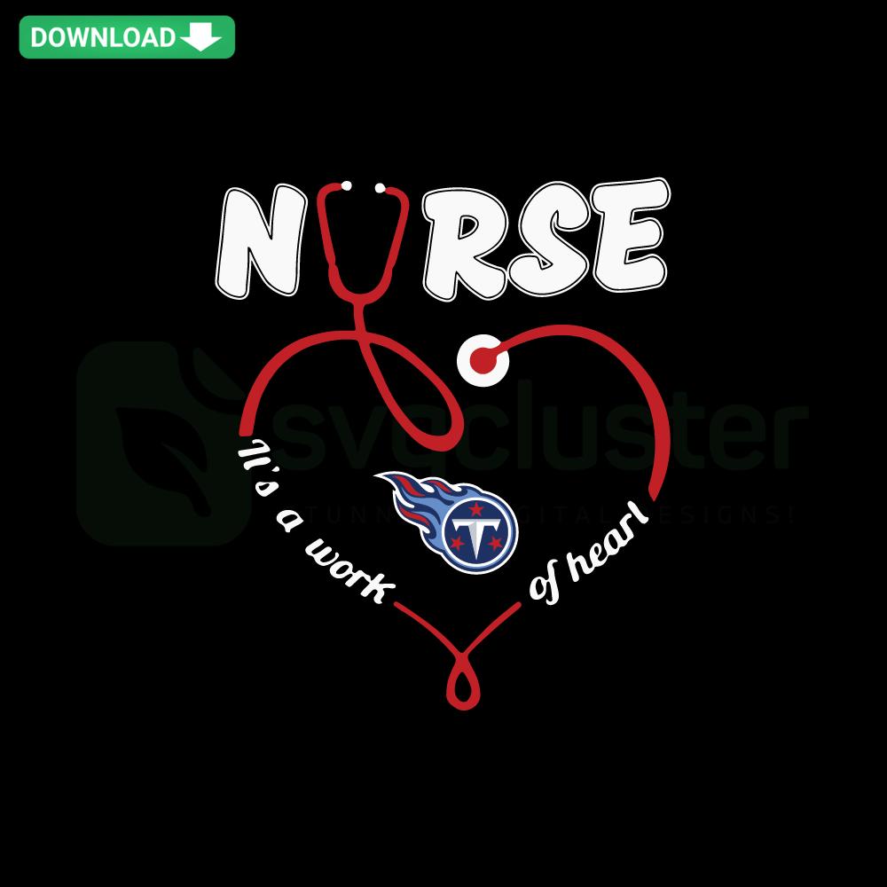 Tennessee Titans Nurse SVG Design, Heart Stethoscope, Printable SVG Files for Nurses, Football, Digital Download
