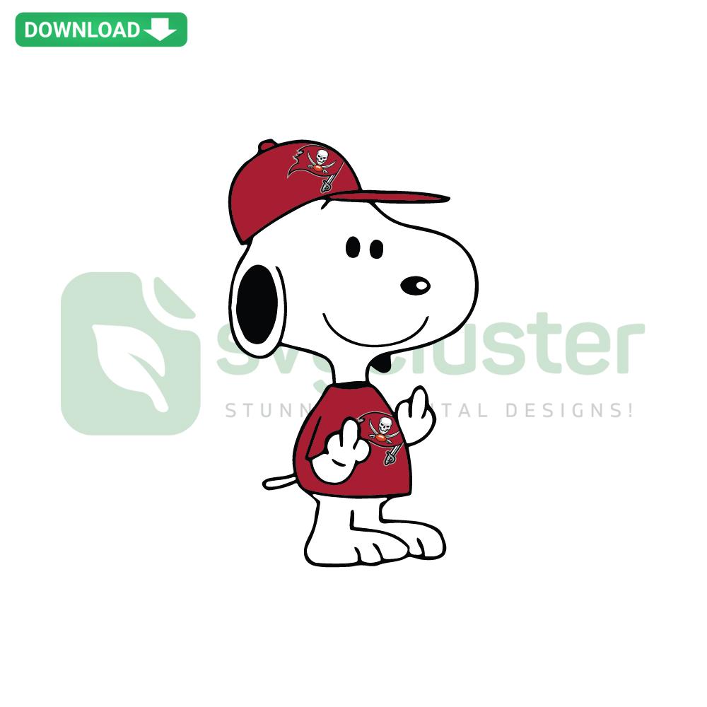 Snoopy Tampa Bay Buccaneers SVG, Cartoon Character with Team Logo for T-Shirt Design, Digital Download, Sporty SVG File