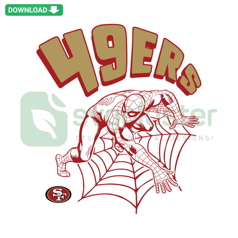 49ers Spider Man Web SVG, San Francisco Football Design for Home Decor, SVG for Crafting, Digital Download, Sports Fan Art