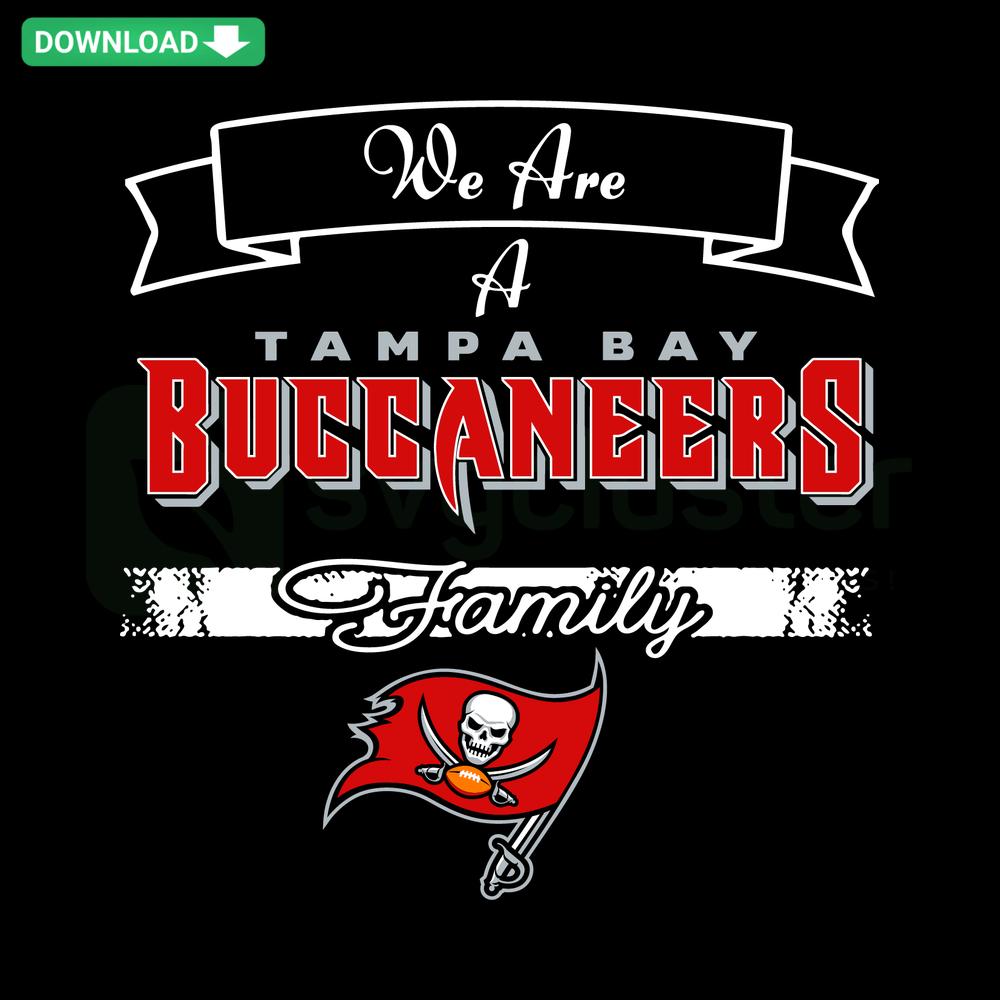Buccaneers family SVG design, pirate hat, crossbones, digital download, clip art, red and black theme, suitable for Cricut projects.