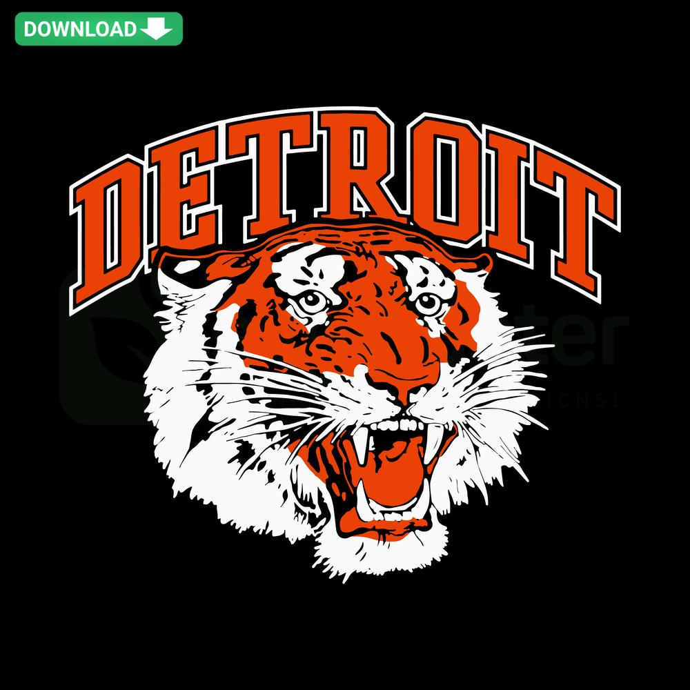 Vintage Detroit Baseball MLB Team SVG Digital Download featuring classic team logo and colors, perfect for crafting and decor.