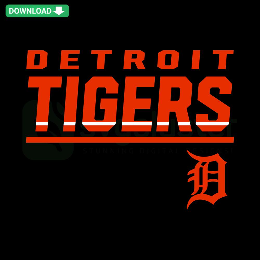 Detroit Tigers MLB SVG Collection: Digital baseball team logo, sports emblem, vector graphics download for Cricut, Silhouette.