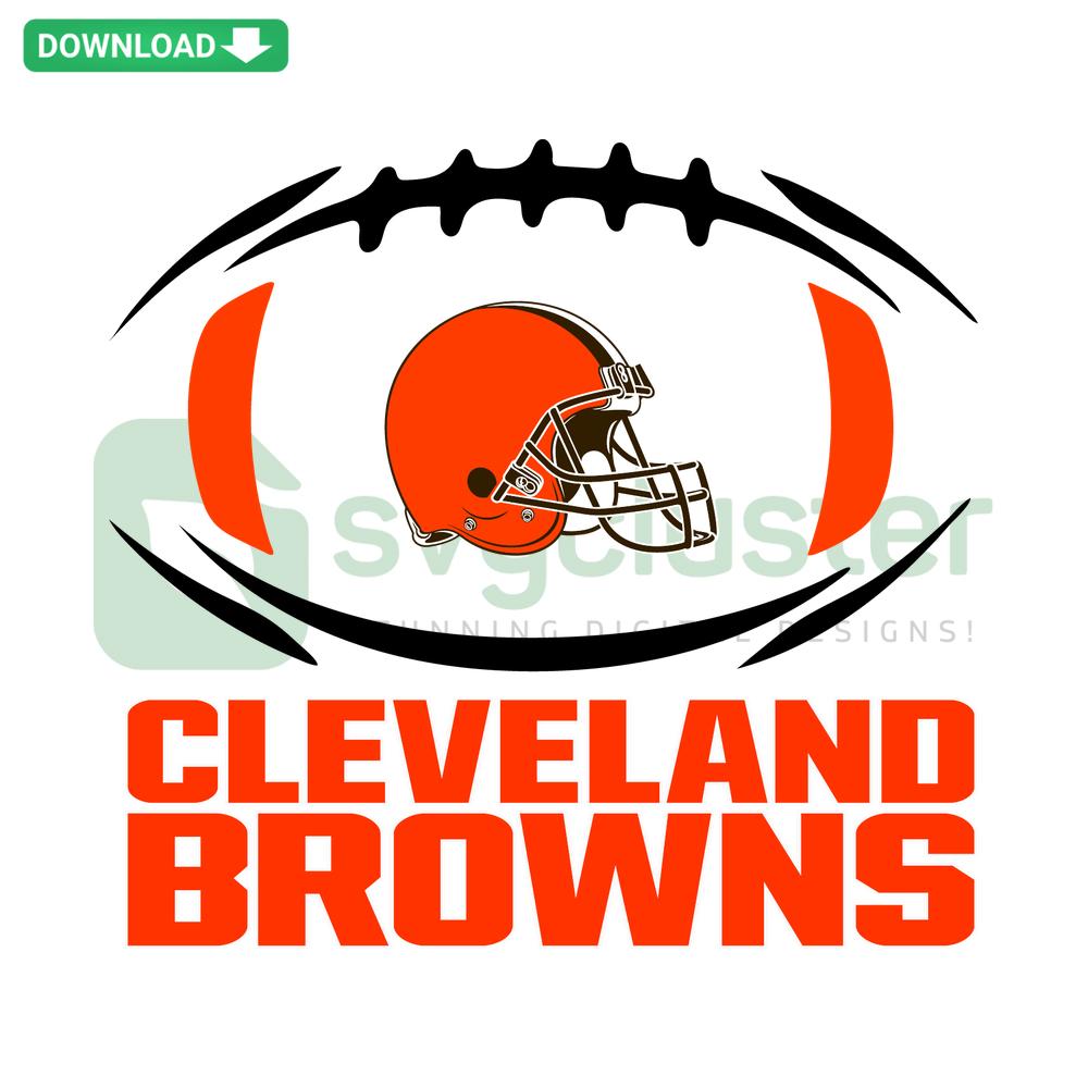 Cleveland Browns SVG design featuring team logo and helmet, perfect for NFL fans and crafting, instant digital download.
