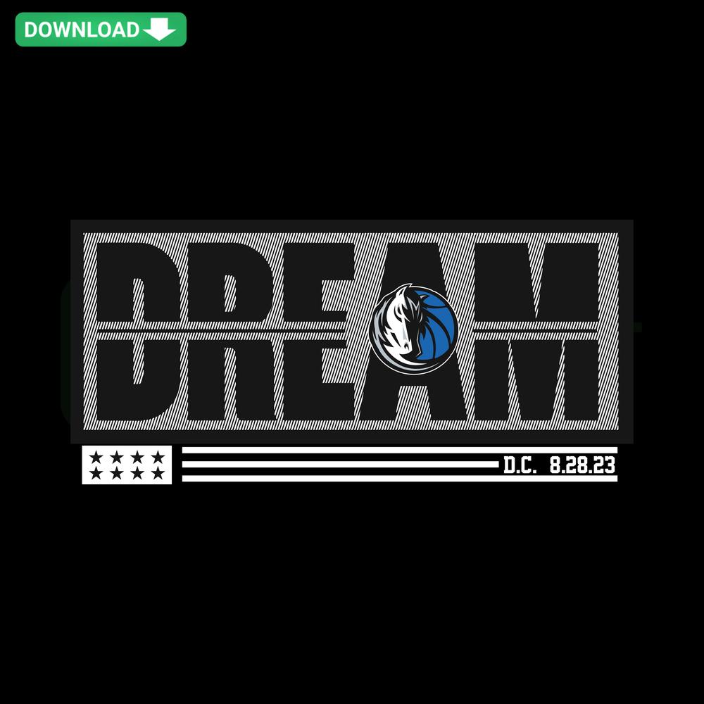 Dream Dallas Mavericks SVG Digital Download: Vintage-style Mavericks logo with bold colors, perfect for DIY sports fans or decor projects.