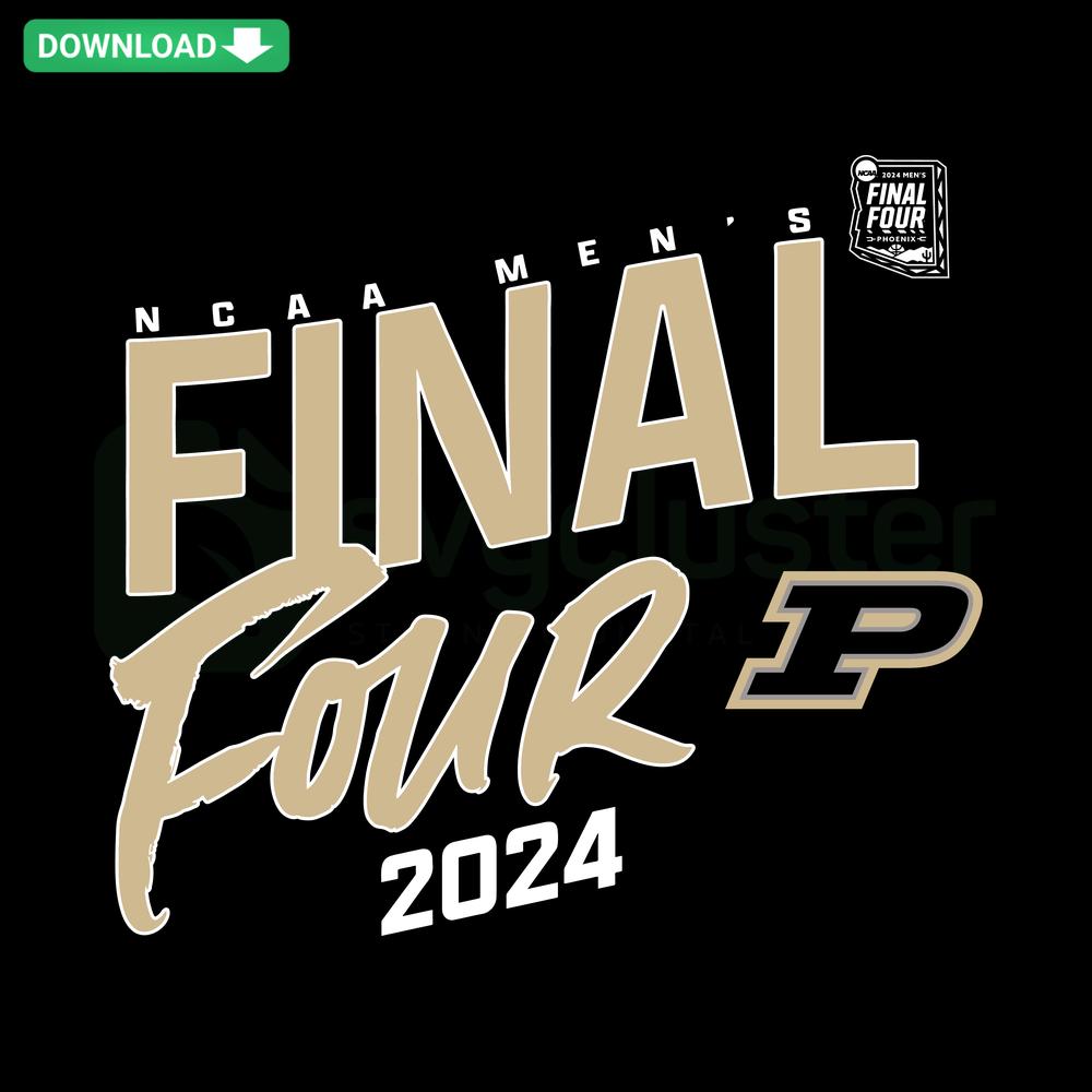 Final Four Retro 2024 Purdue Boilermakers SVG: Vintage-style logo design, editable for Cricut, perfect for Purdue fans.