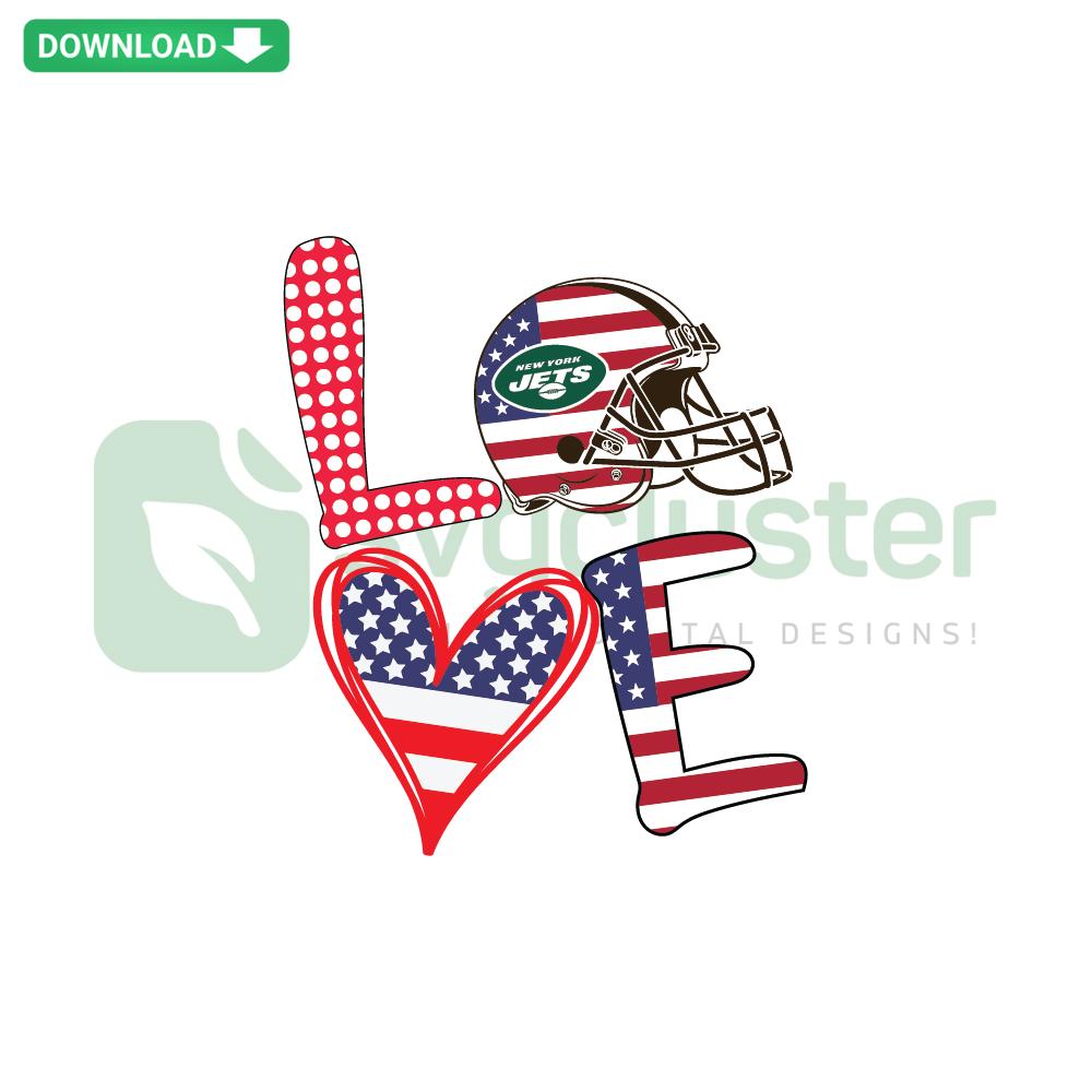 New York Jets SVG with Independence Day theme, Cricut-ready template featuring vibrant Jets logo and fireworks design.