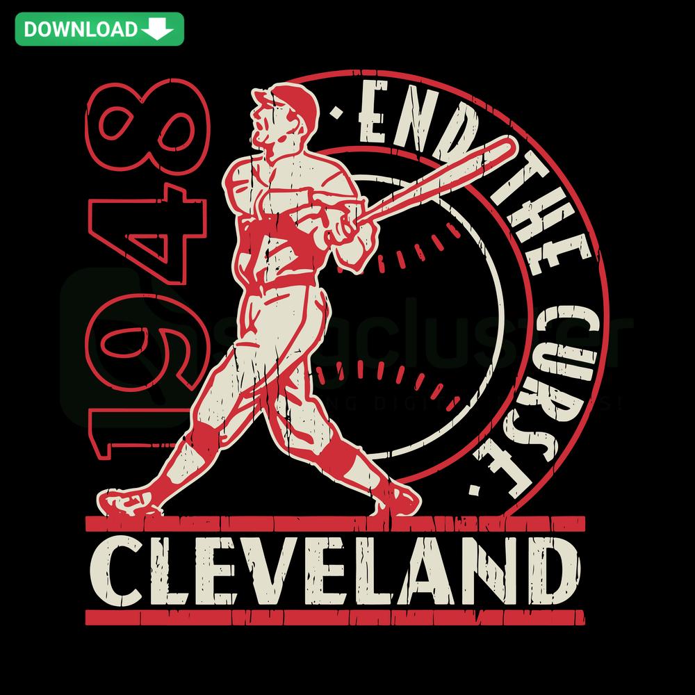 Retro Cleveland Guardians Baseball SVG Design, Home Decor, End The Curse Theme, Vintage Style, Cleveland Sports Fans