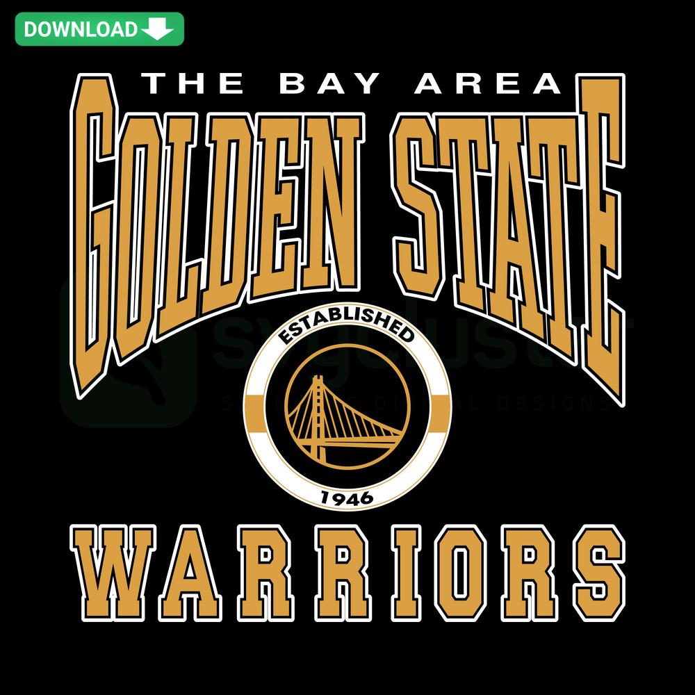 Golden State Warriors SVG Design featuring basketball elements, ideal for Bay Area team fans and SVG crafting projects.