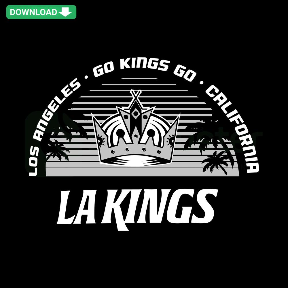 Los Angeles Kings Go Kings Go SVG design, California state outline, perfect for wall art, digital download, sports fan decor.