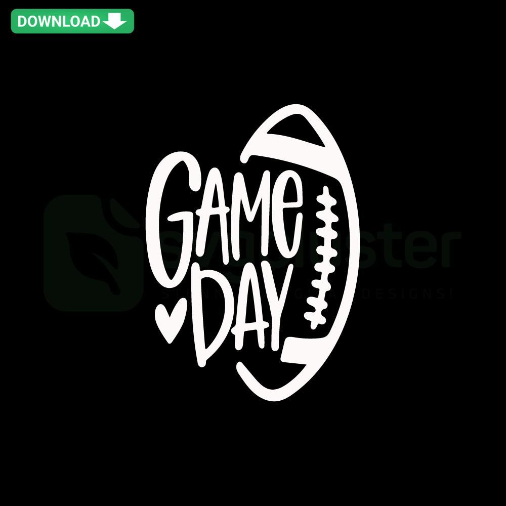 Game Day Sport Football SVG - Digital download for Cricut & Silhouette featuring a football design with bold lettering.