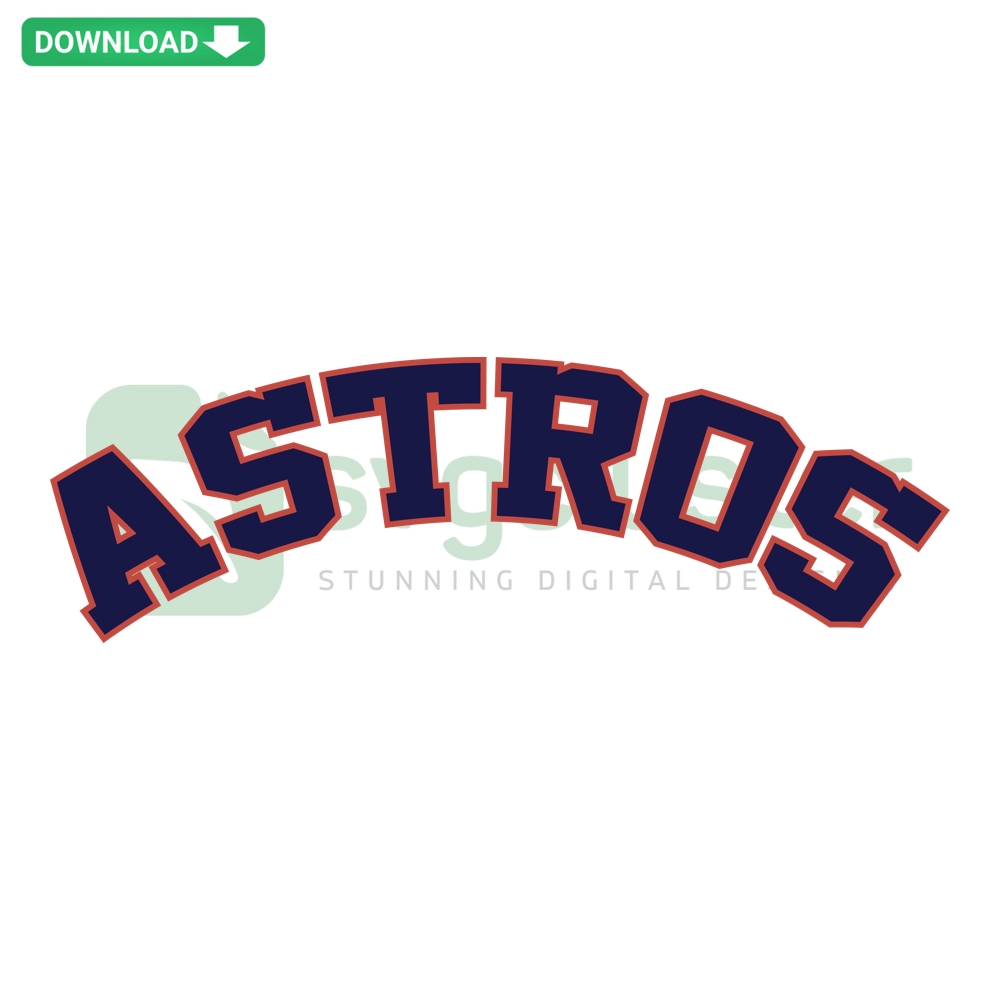 Houston Astros Baseball Team Logo Vector Design SVG PNG DXF EPS with Star and Stripes, Sports Emblem Digital Art