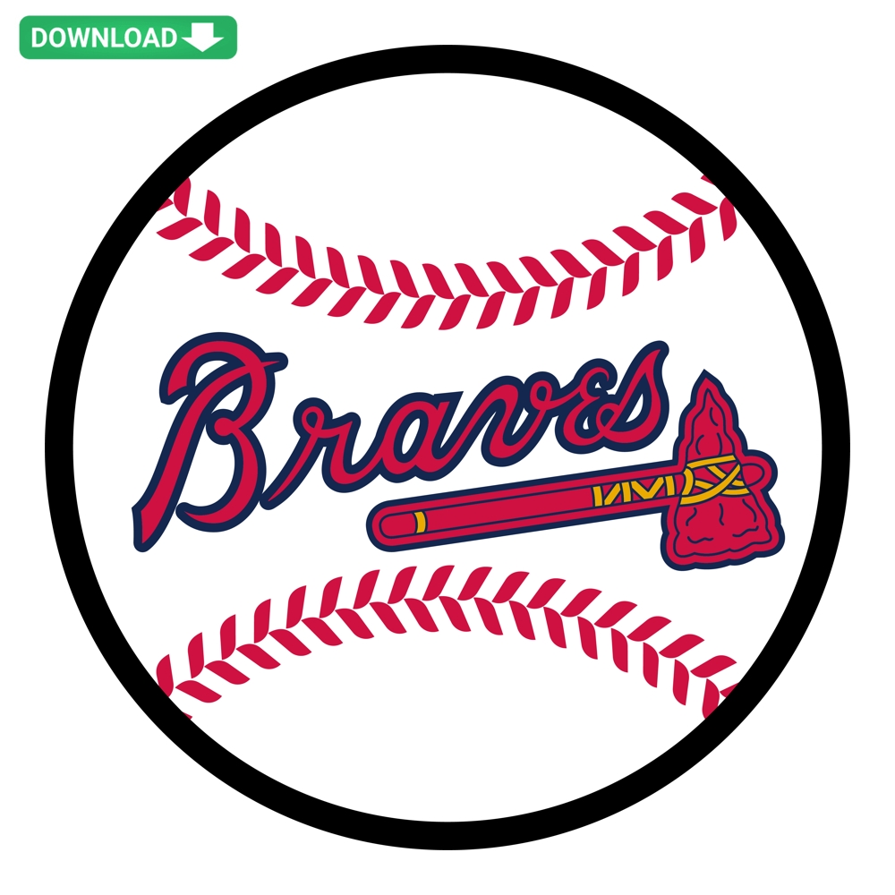 Atlanta Braves Logo SVG Design: Bold baseball-themed digital artwork featuring iconic Atlanta Braves emblem. Ideal for sports fans.