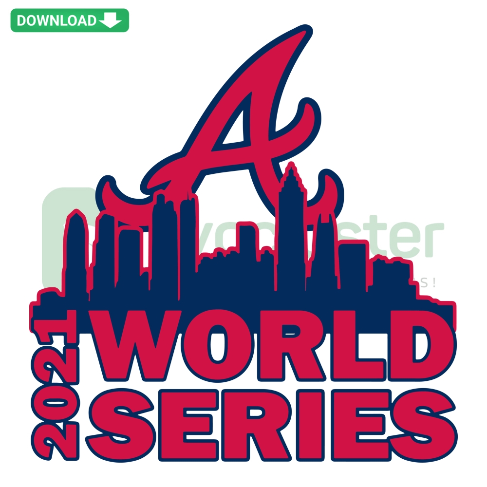 Atlanta Braves 2021 World Series Champions digital files featuring team logo, SVG PNG DXF EPS formats, perfect for fans.