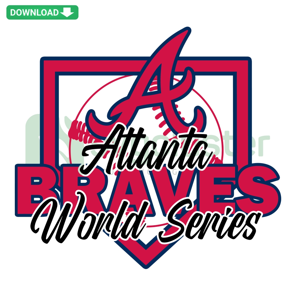 Atlanta Braves World Series 2021 Champions SVG PNG DXF EPS; vibrant sports city digital design, perfect for baseball fans.