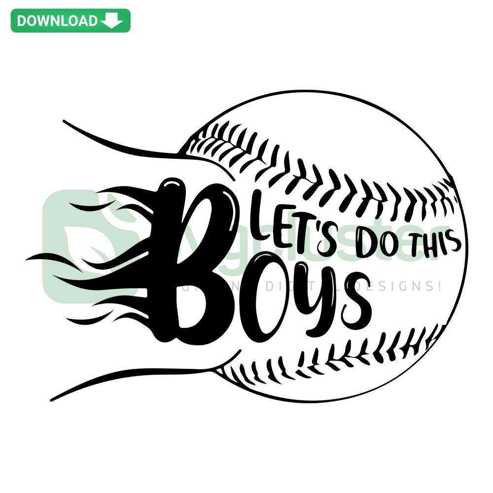 Baseball Let's Do This Boys Shirt Design SVG - Sports Digital Art with Lace Graphic, PNG DXF EPS Download