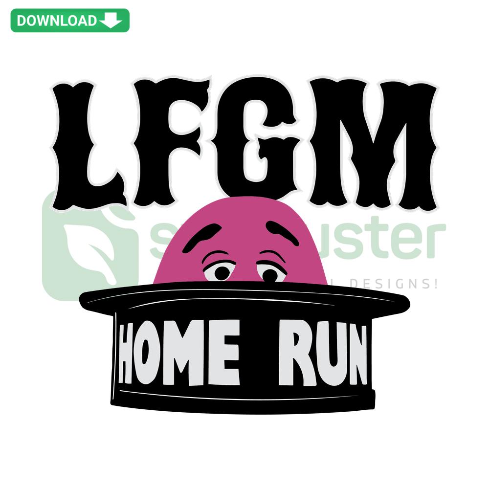 LFGM Let's F*cking Go Mets GRIMACE Home Run SVG, Editable Cricut Design, Bold Text & Mets Logo, Perfect for DIY Projects