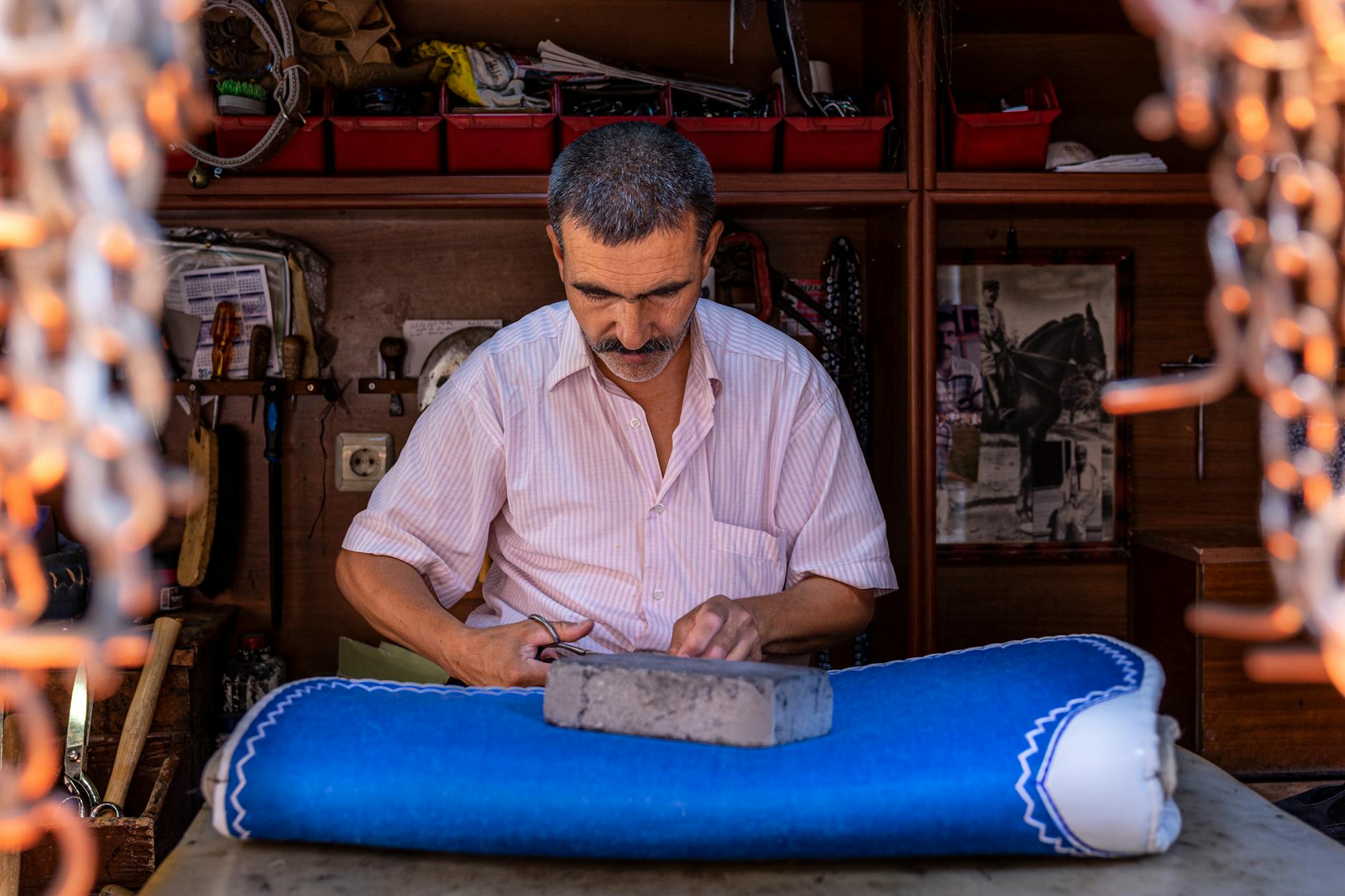 Handmade Chicago Cubs shirt with SVG design on Cricut mat