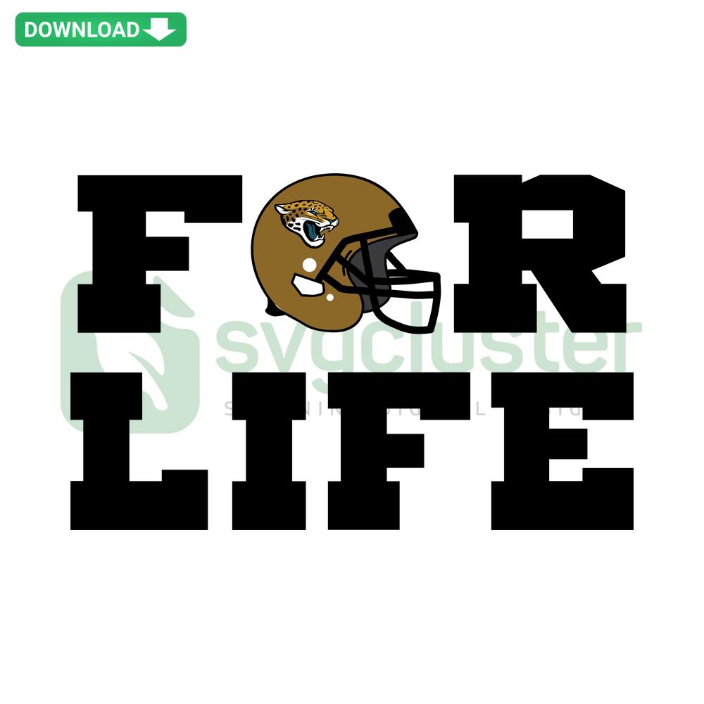 Jacksonville Jaguars SVG Cricut Download: Bold For Life design with team logo, perfect for wall art and crafts.