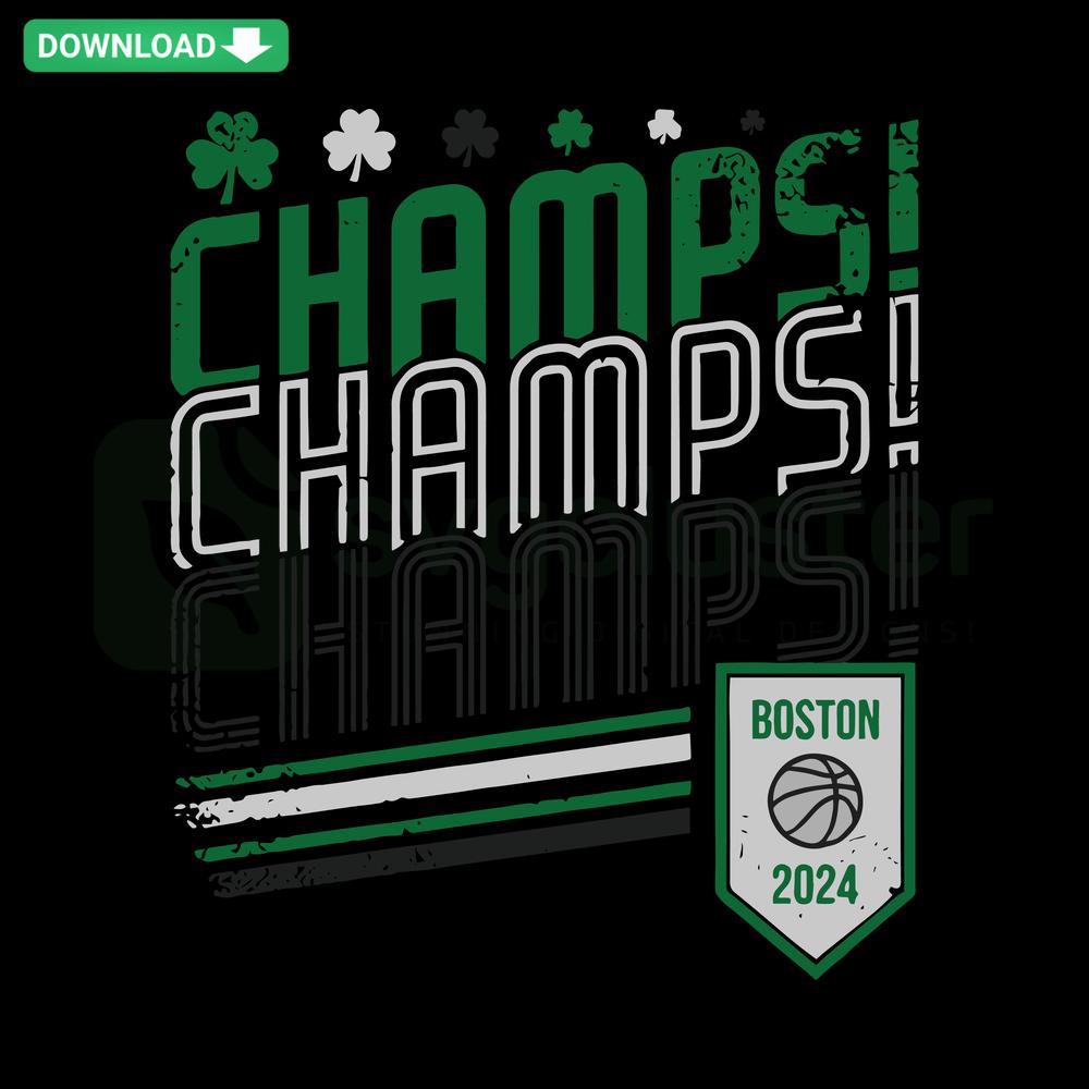 Boston Basketball Champs 2024 SVG, featuring dynamic basketball graphics, perfect for Cricut projects and sports fans.