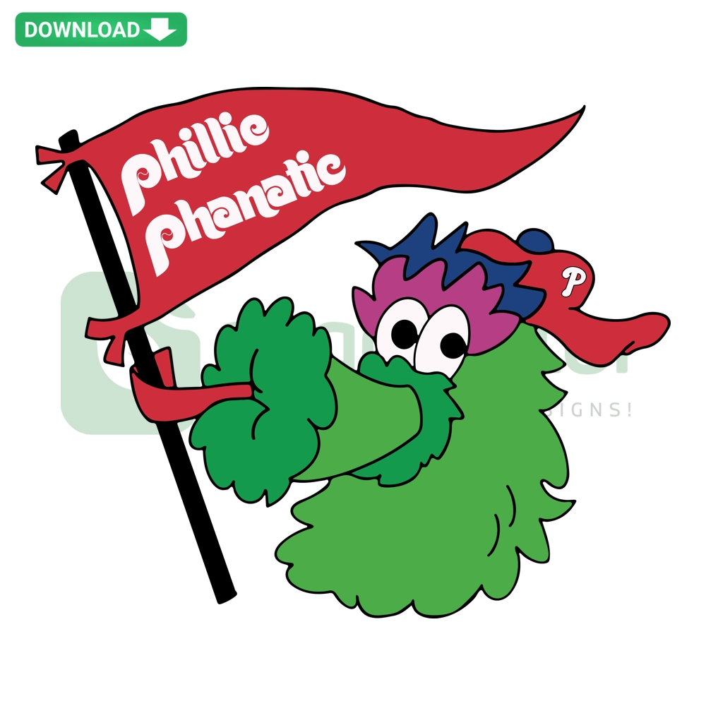 Philadelphia Phillies Phanatic SCG Mascot SVG Design - Digital Baseball Artwork