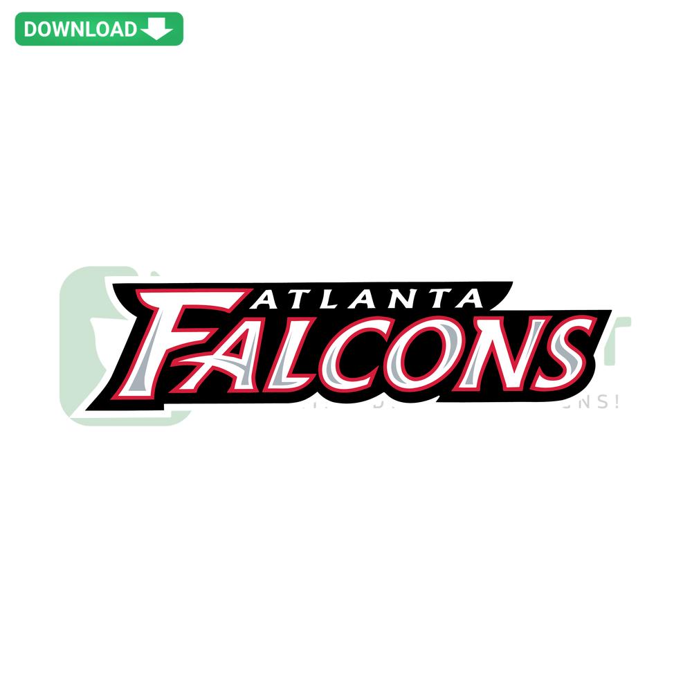 Atlanta Falcons NFL SVG Cricut Design: Bold team logo in red, black & white for sports crafting, digital arts, and fan projects.