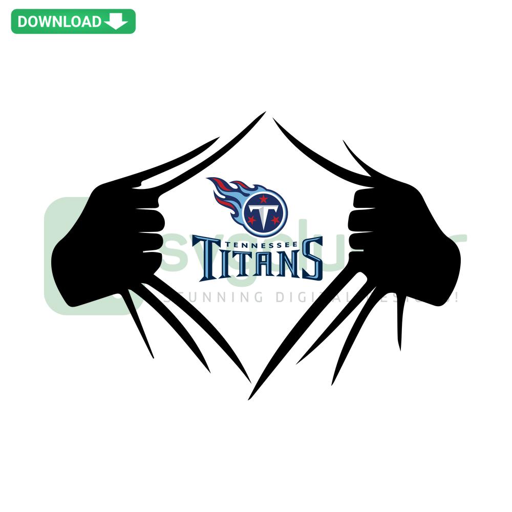 Tennessee Titans hands SVG, Cricut design file; digital download with team logo, fan art, football graphic design.